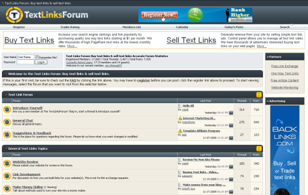 text-links-forum